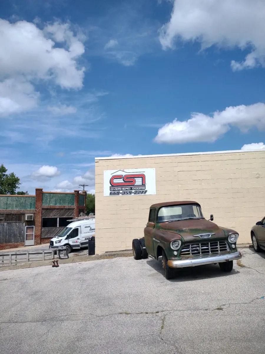 CSI Overhead Doors shop in downtown Trenton, Missouri